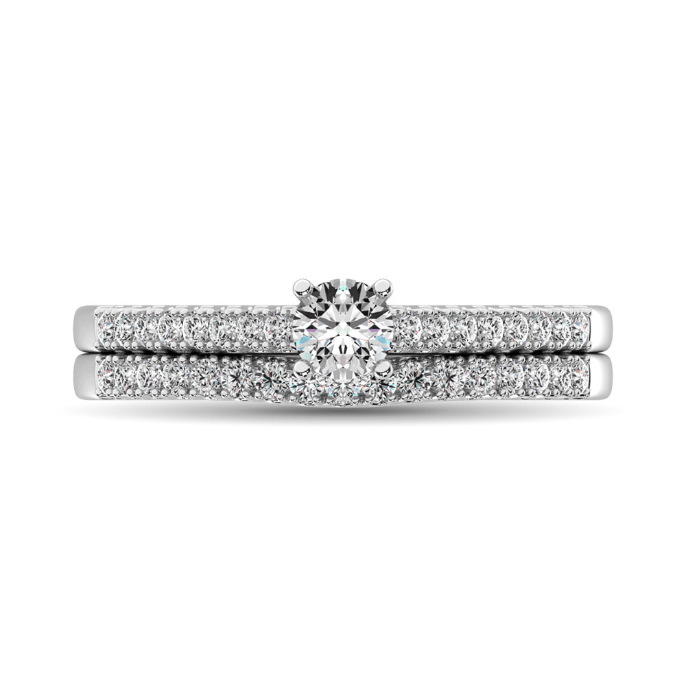 Diamond 1/2 Ct.Tw. Bridal Ring in 14K White Gold