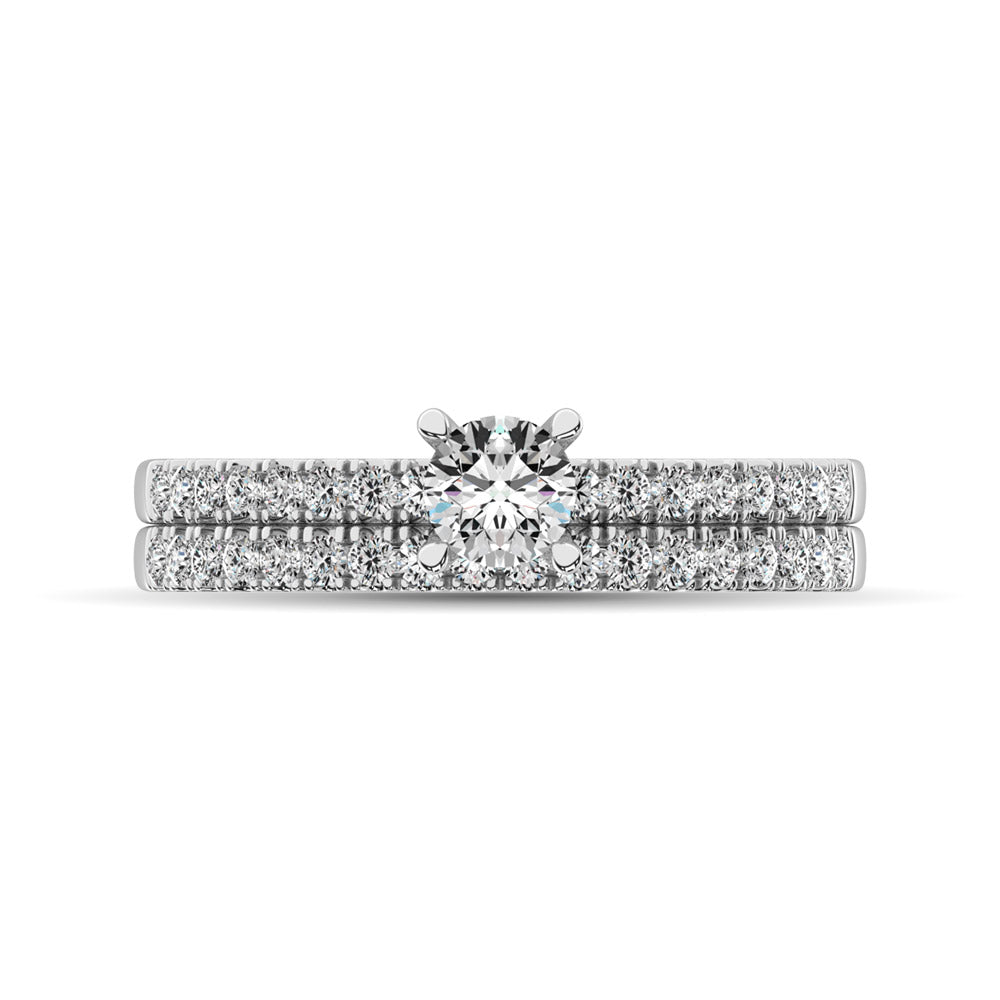 Diamond 3/4 Ct.Tw. Bridal Ring in 14K White Gold