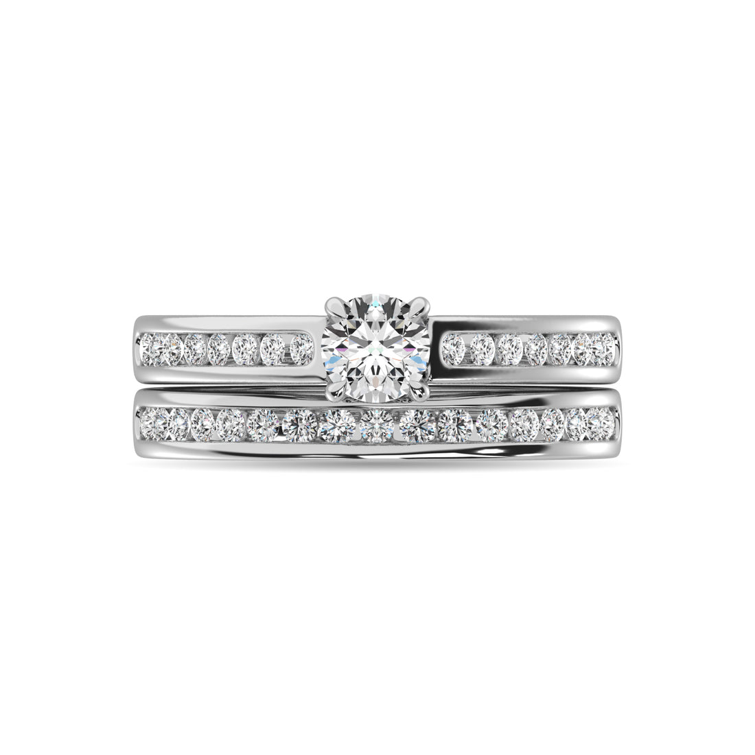 Diamond 1 Ct.Tw. Bridal Ring in 14K White Gold