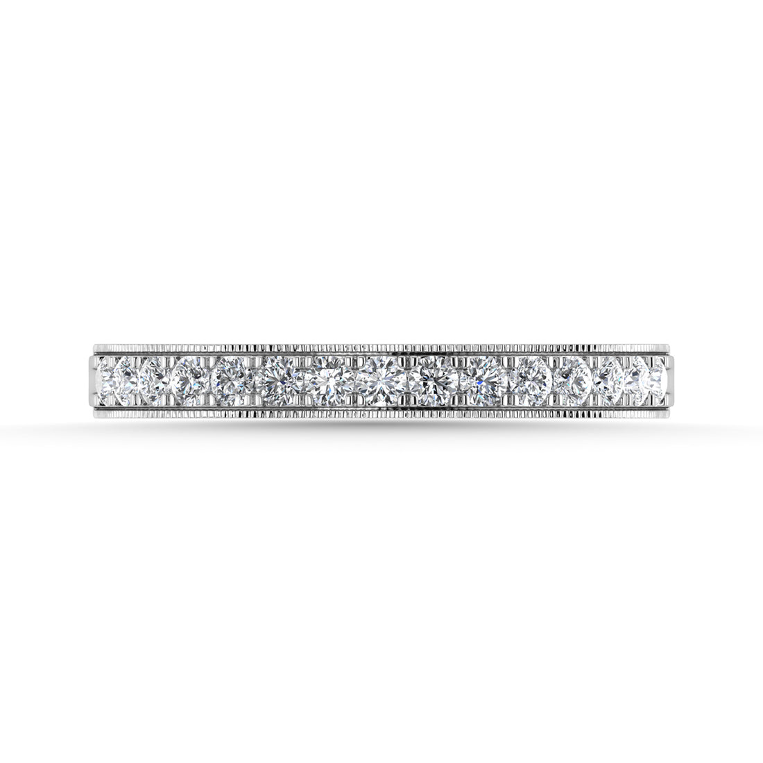 Diamond 1/4 Ct.Tw. Ladies Wedding Band in 14K White Gold