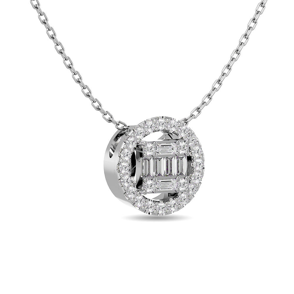 Diamond 1/3 Ct.Tw. Round Fashion Pendant in 14K White Gold