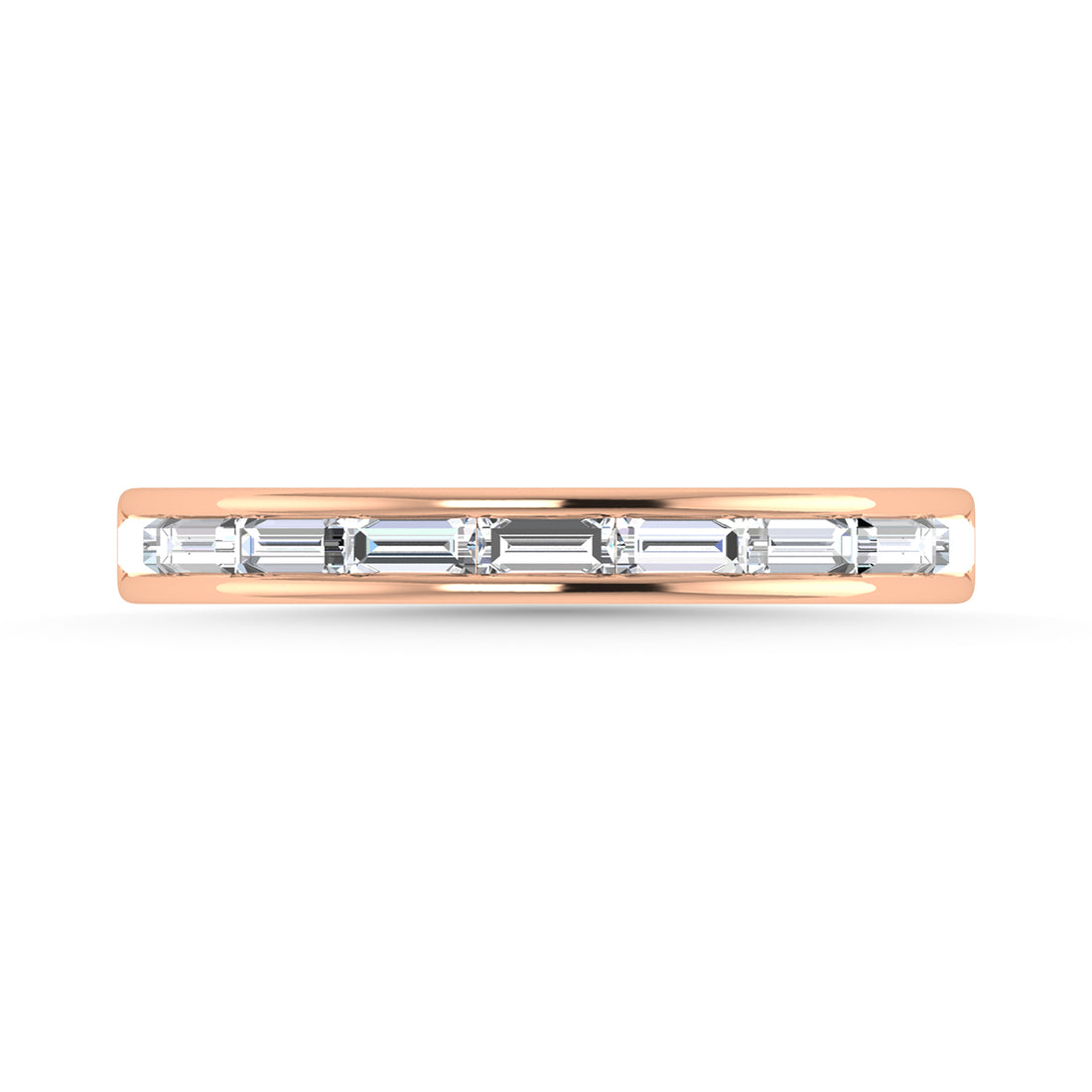 Diamond 3/8 Ct.Tw. Baguette Cut Anniversary Band in 14K Rose Gold