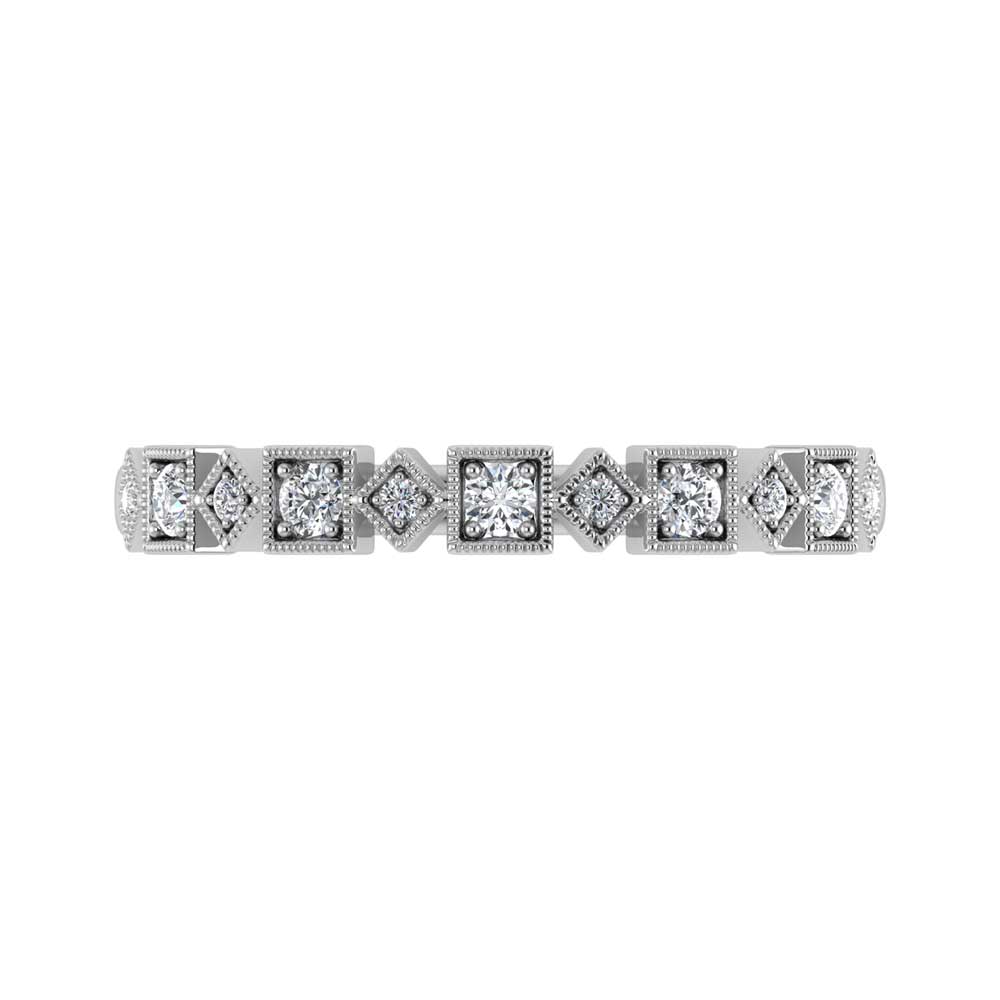 Diamond 1/8 Ct.tw Stackable Ring in 14K White Gold