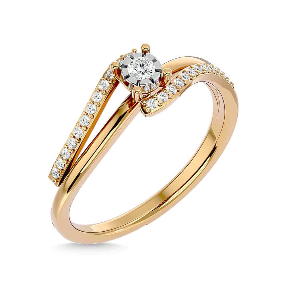 Diamond 1/6 ct tw Promise Ring in 10K Yellow Gold