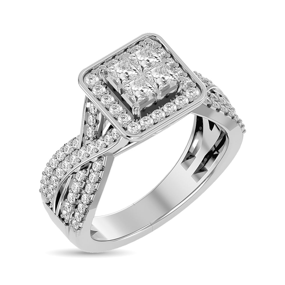 Diamond Engagement Ring 1 Ct.tw in 14K White Gold