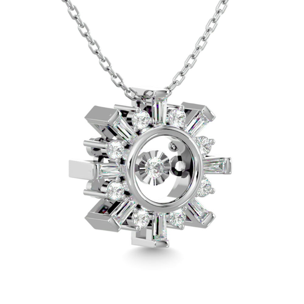 Diamond 1/4 Ct.Tw. Shimmering Pendant in 14K White Gold