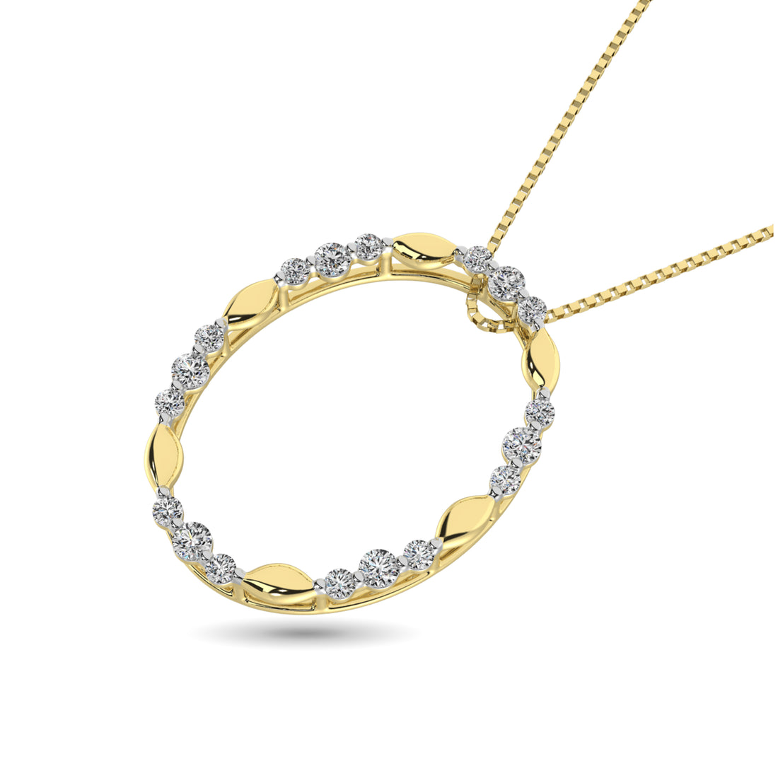 Diamond 1/4 ct tw Fashion Pendant in 14K Yellow Gold