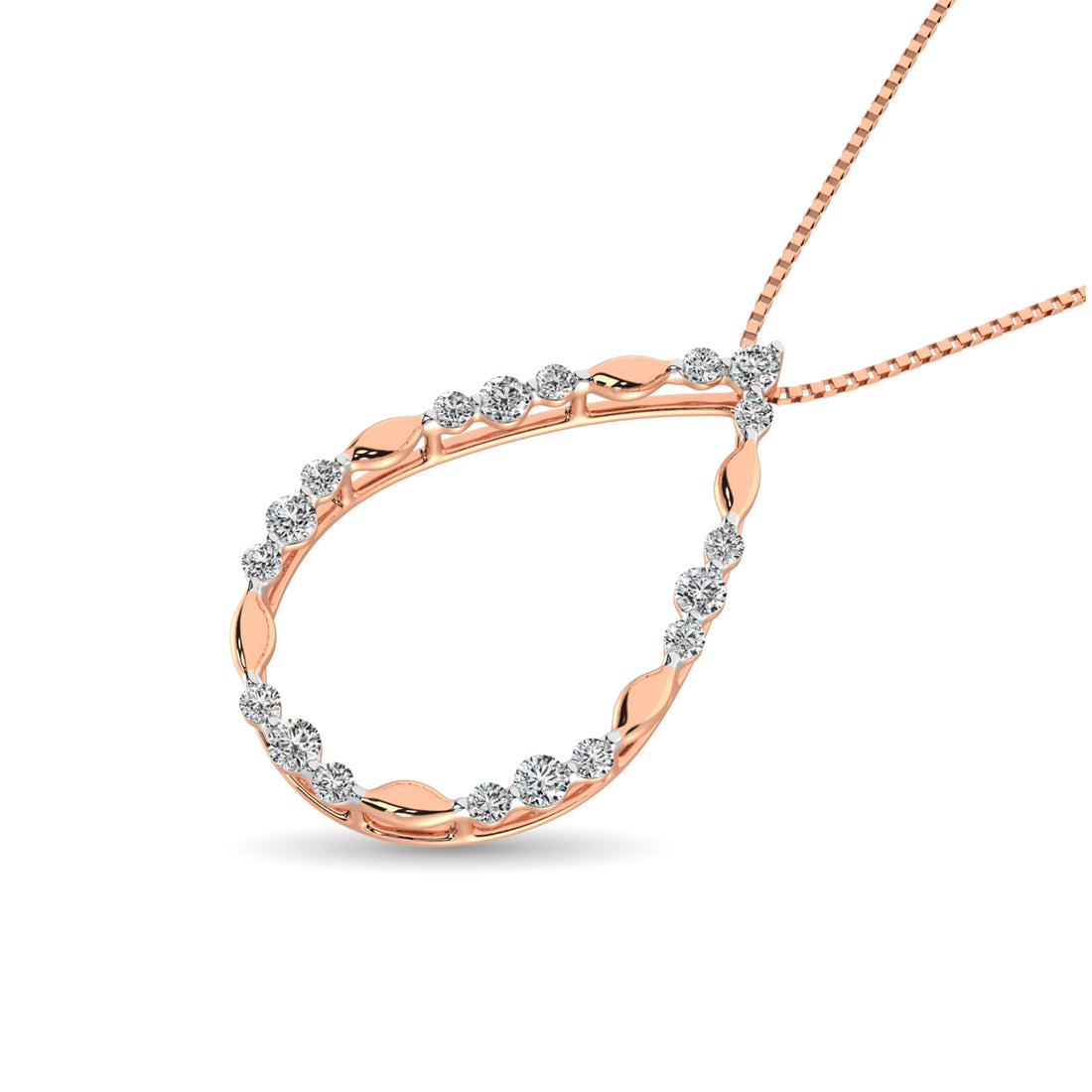 Diamond 1/4 ct tw Fashion Pendant in 14K Rose Gold