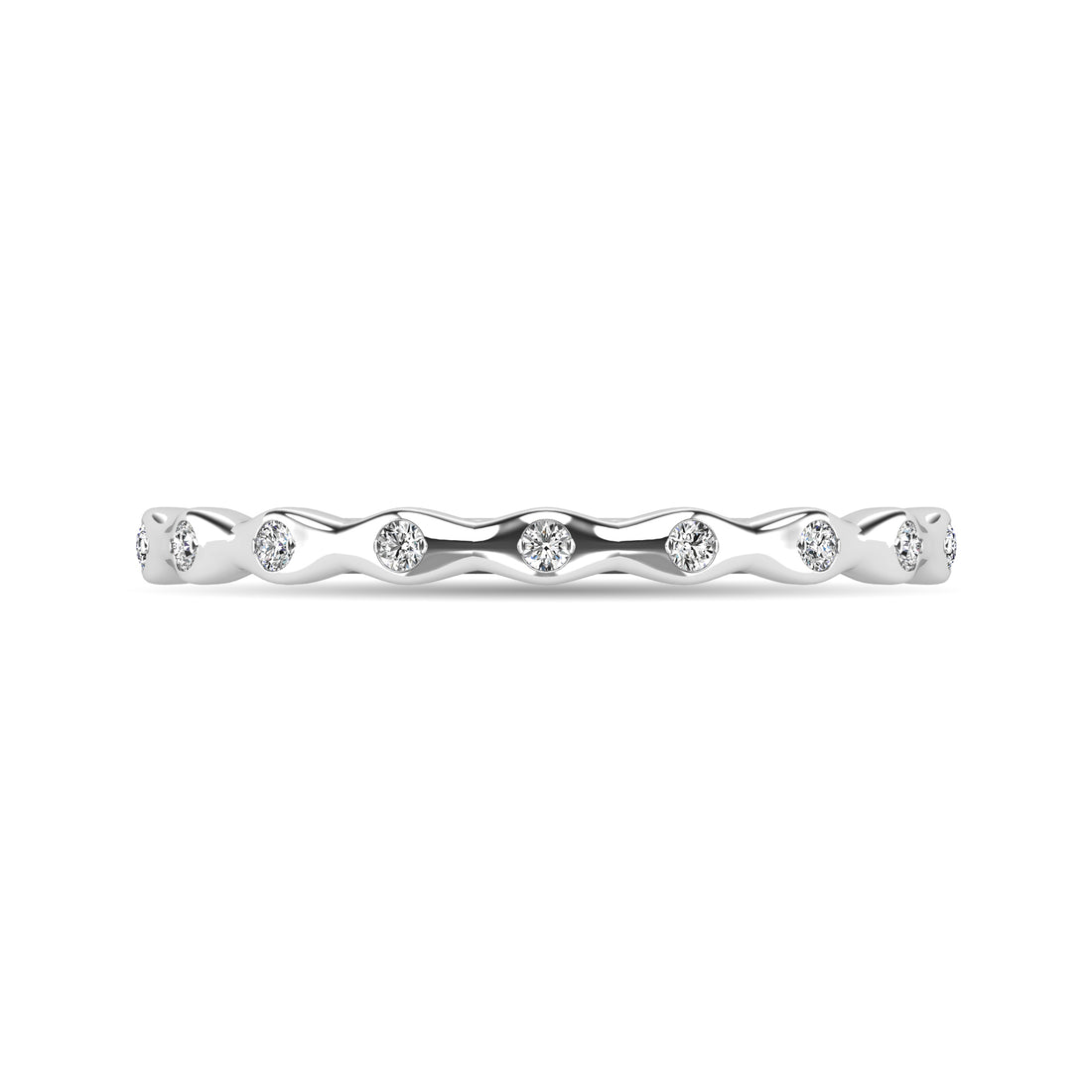 Diamond 1/10 ct tw Stackable Ring in 10K White Gold