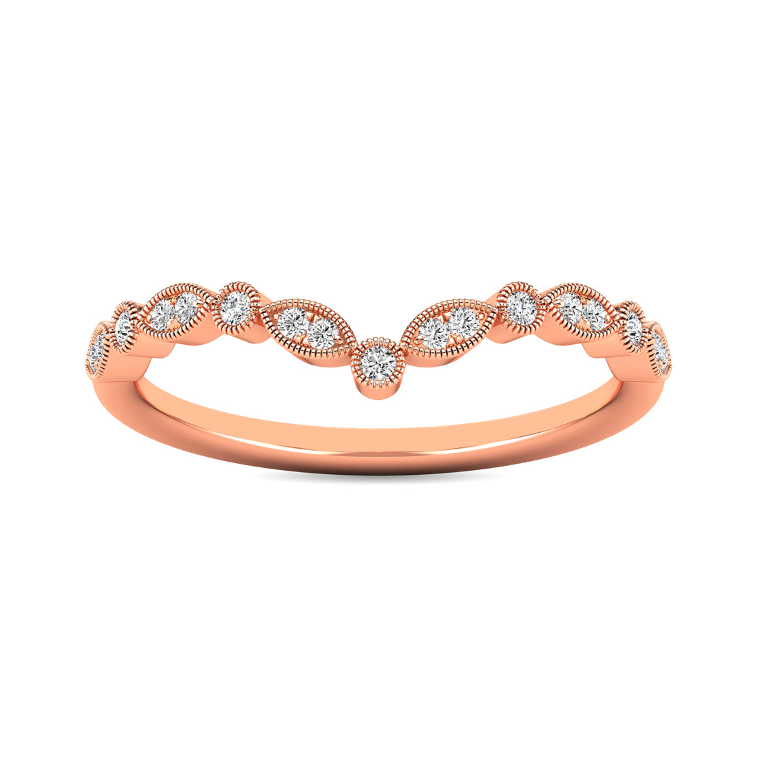 Diamond 1/10 ct tw Anniversary Band in 10K Rose Gold