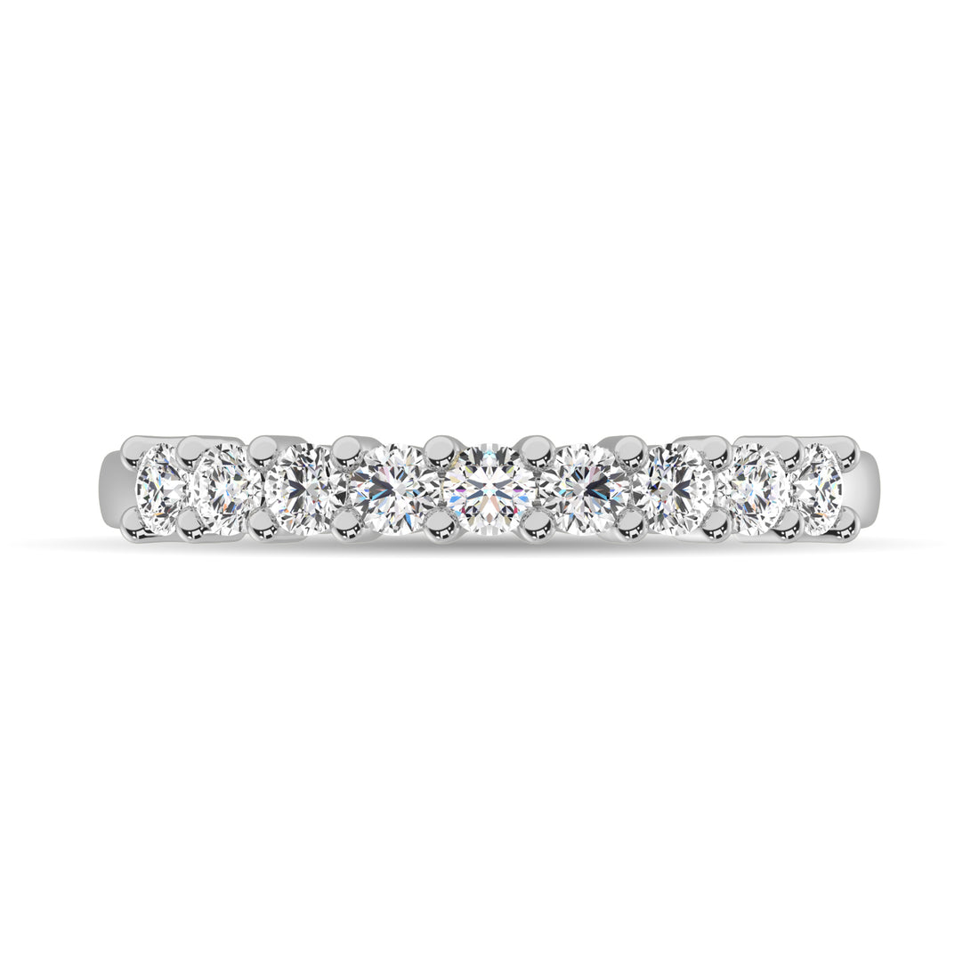 Diamond 1/4 ct tw Round Cut One Row Ring in 14K White Gold