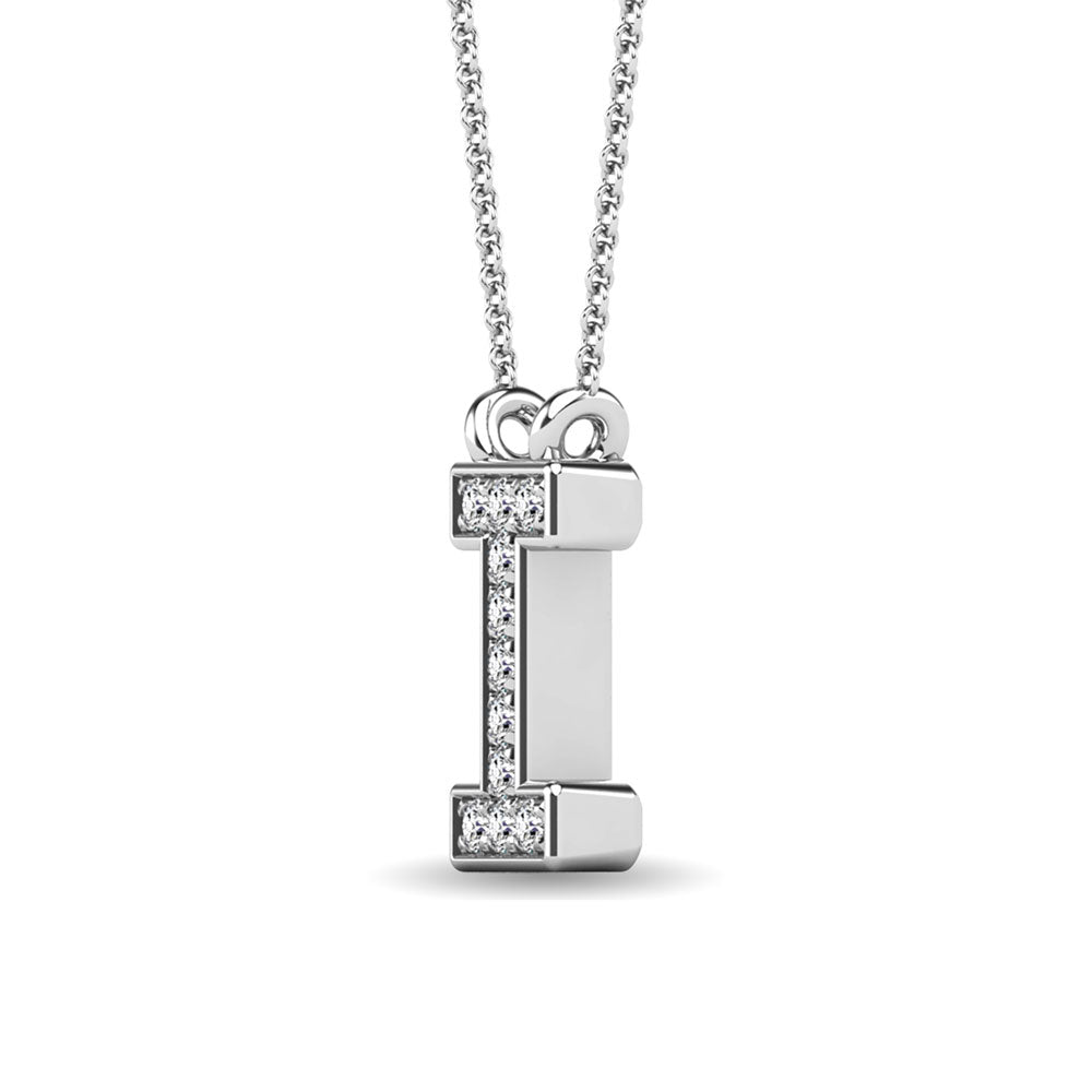 Diamond 1/20 Ct.Tw. Letter I Pendant in 10K White Gold