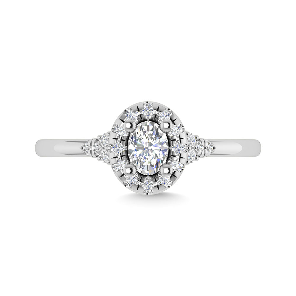 Diamond 3/8 Ct.Tw. Engagement Ring in 14K White Gold