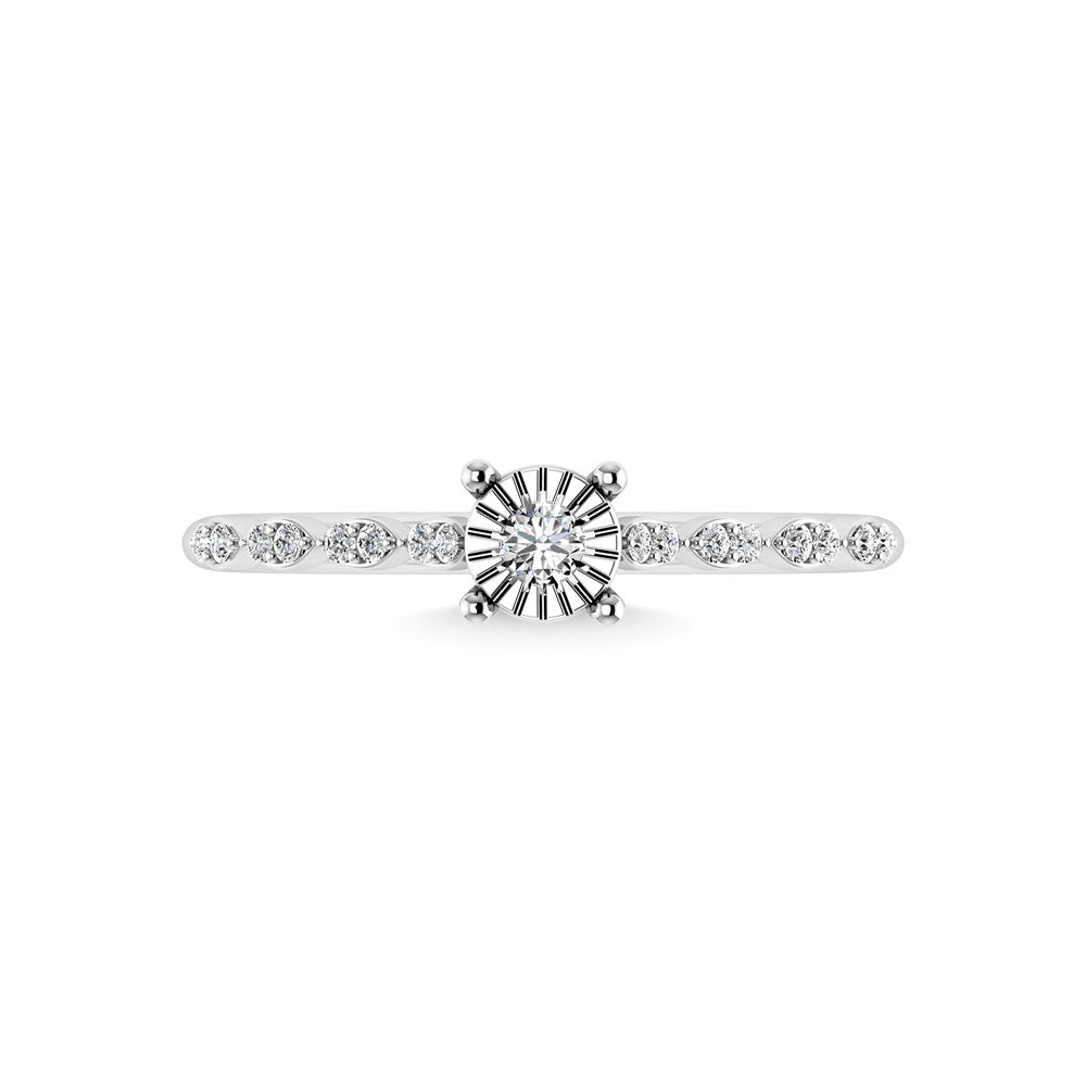 Diamond 1/5 Ct.Tw. Engagement Ring in 14K White Gold