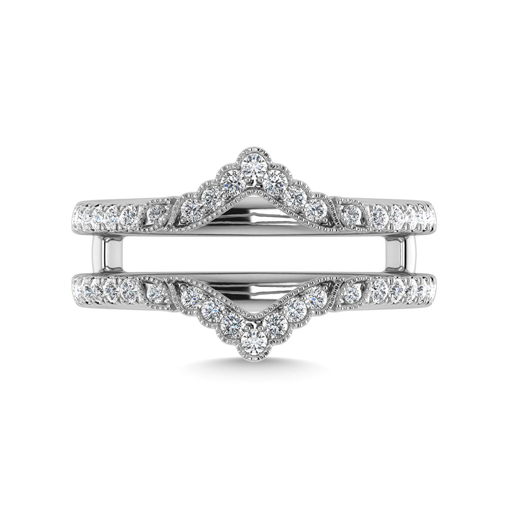 Diamond 3/8 Ct.Tw. Curve Guard Ring in 14K White Gold