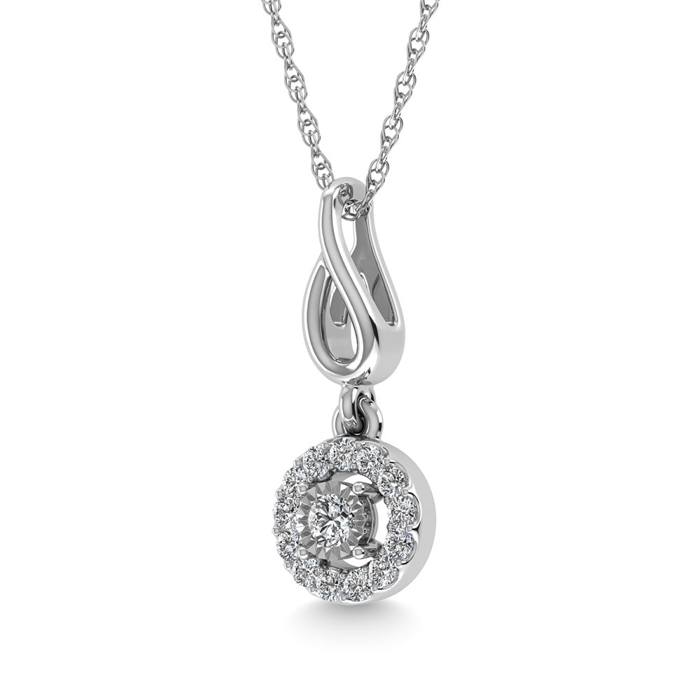 Diamond 1/10 Ct.Tw. Fashion Pendant in 10K White Gold