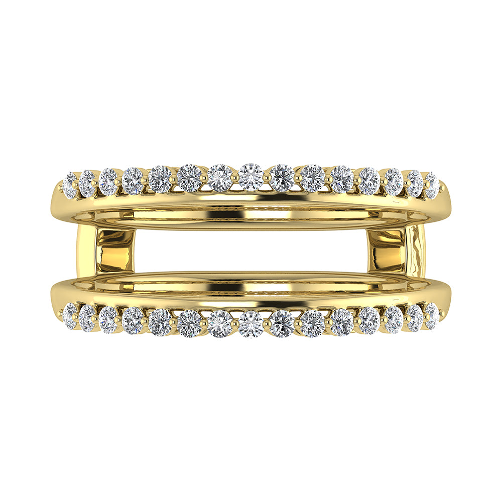 10K Yellow Gold 1/4 Ct.Tw. Diamond Guard Ring