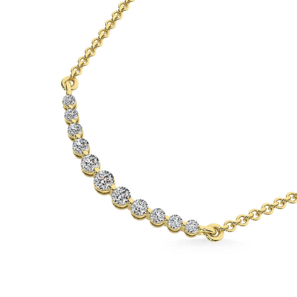 14K Yellow Gold 1/4 Ct.Tw. Diamond Necklace