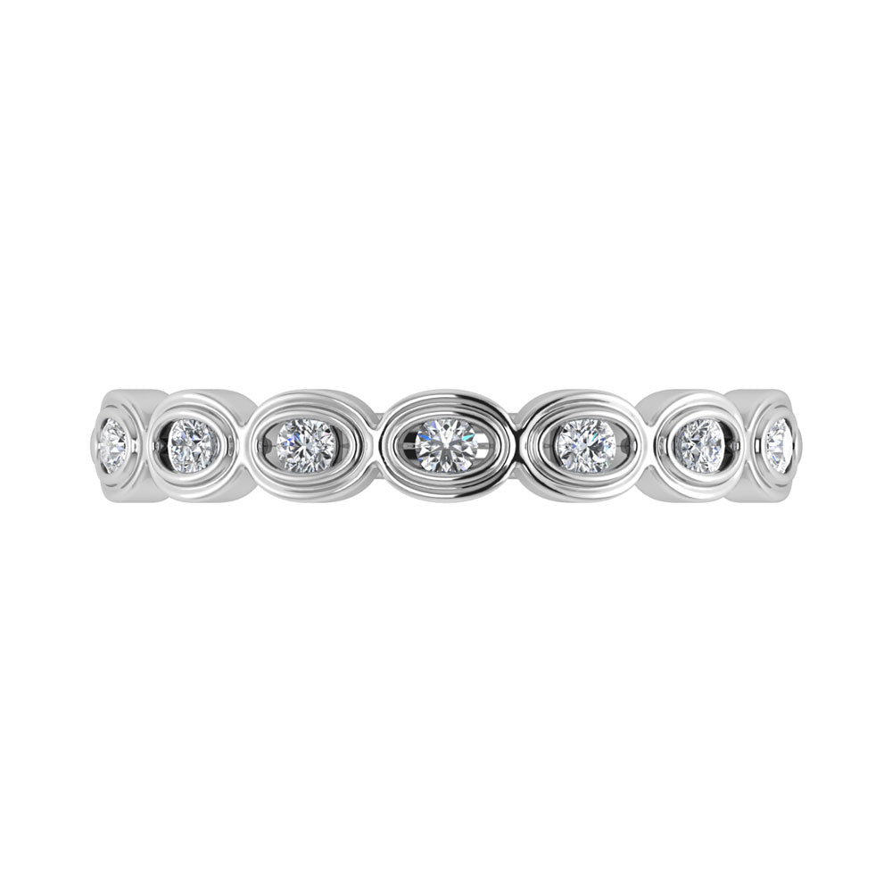 Diamond 1/6 Ct.Tw. Stack Band in 10K White Gold