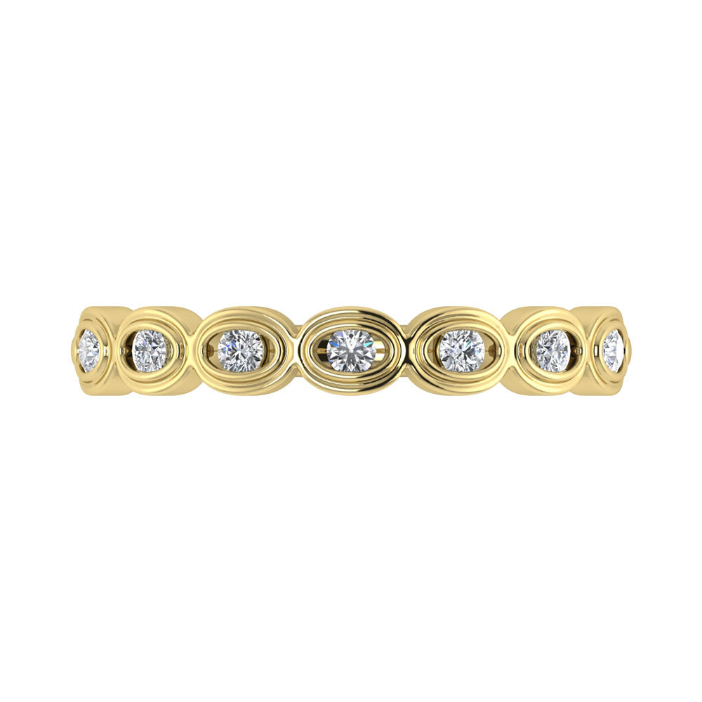 Diamond 1/6 Ct.Tw. Stack Band in 10K Yellow Gold