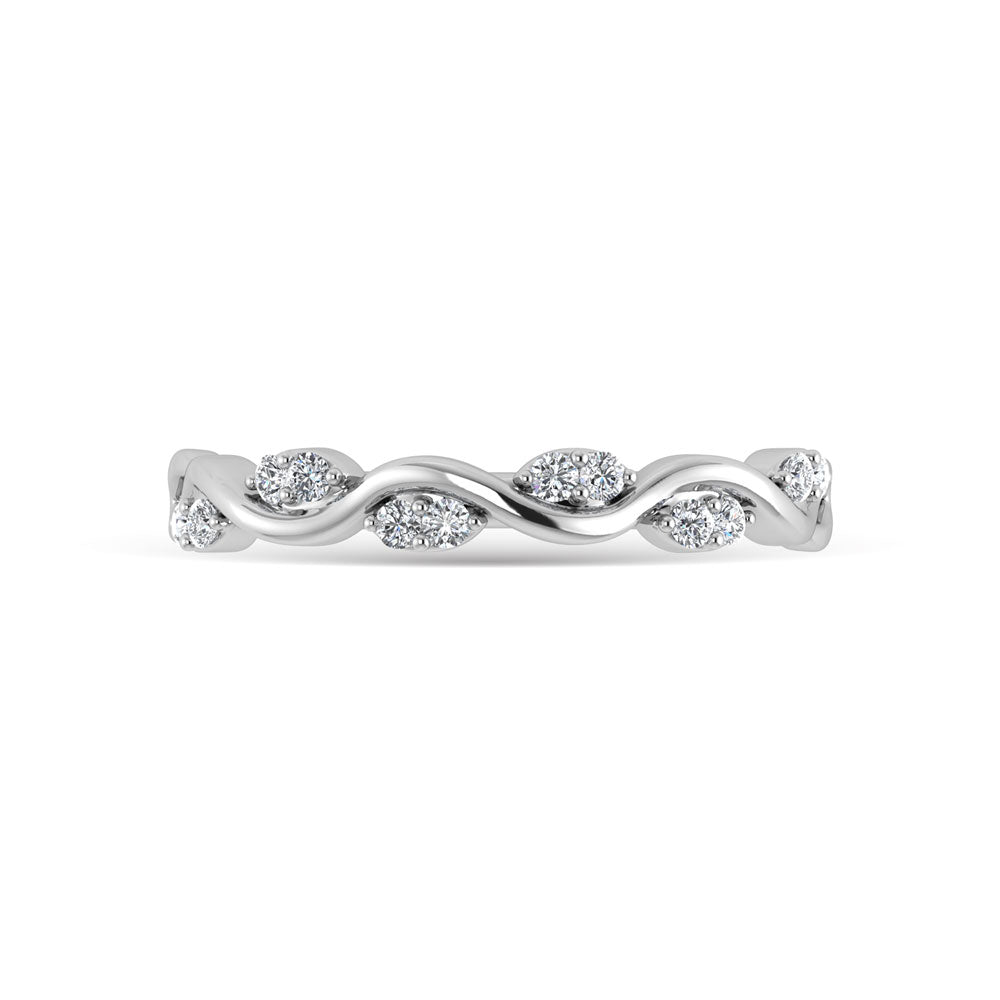 Diamond 1/6 Ct.Tw. Stack Band in 14K White Gold