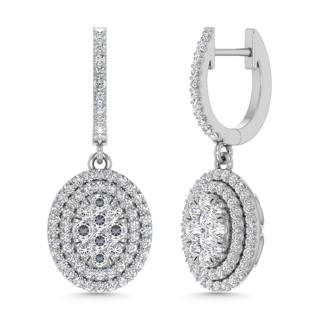 Diamond 1 Ct.Tw. Dangler Earrings in 14K White Gold