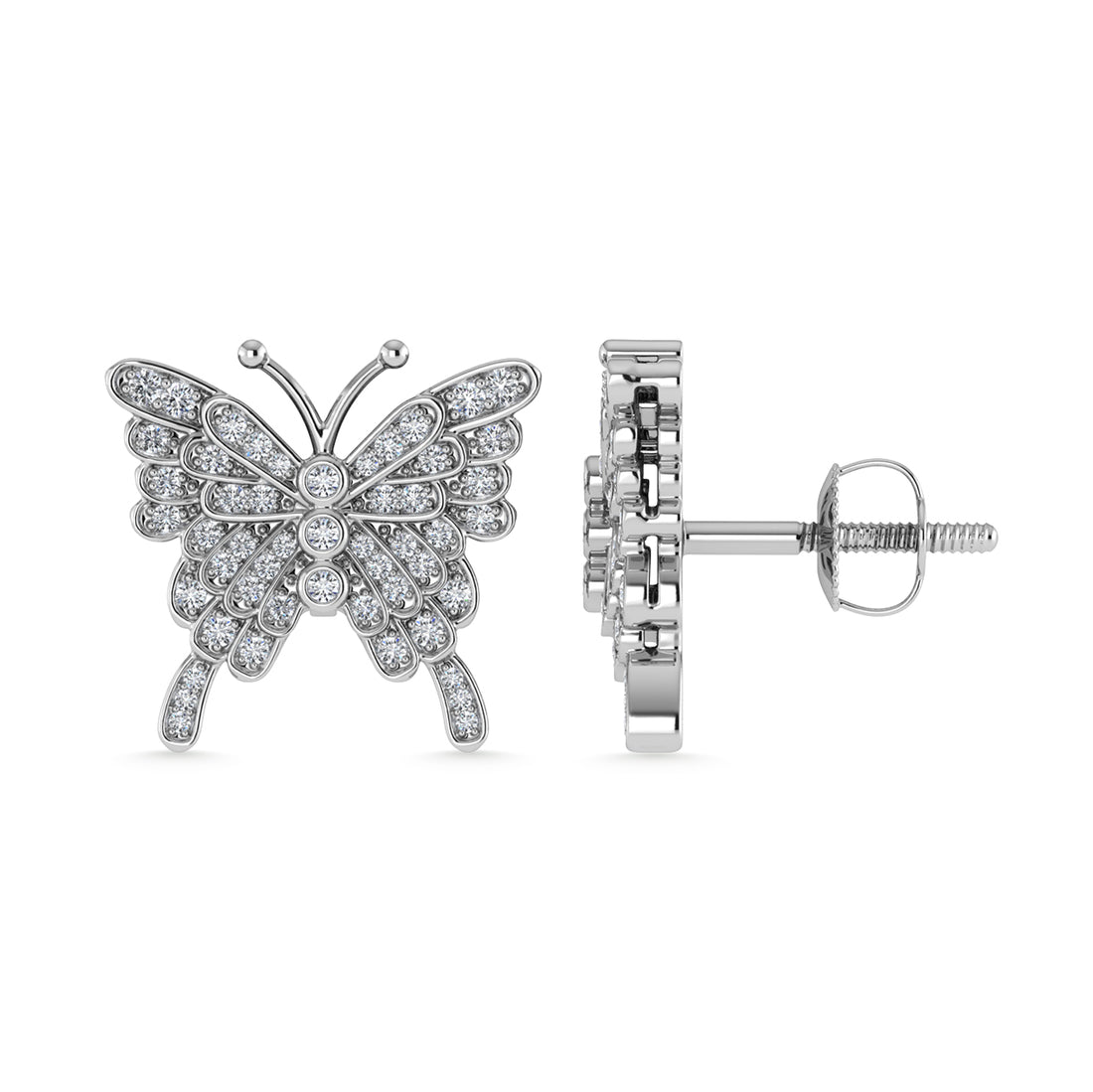 Diamond 1/3 Ct.Tw. Fashion Earrings in 10K White Gold