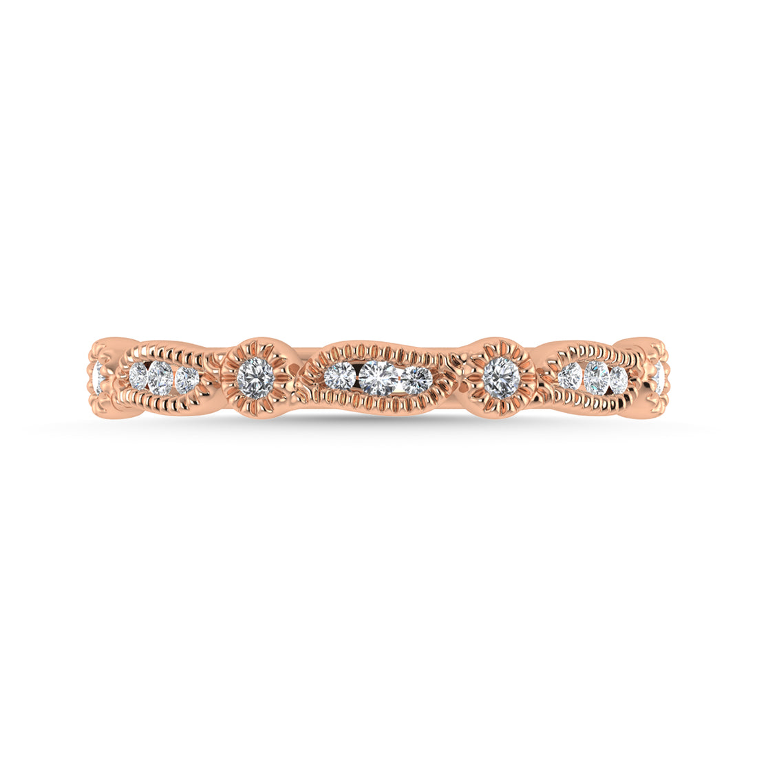 Diamond 1/6 Ct.Tw. Stackable Band in 14K Rose Gold