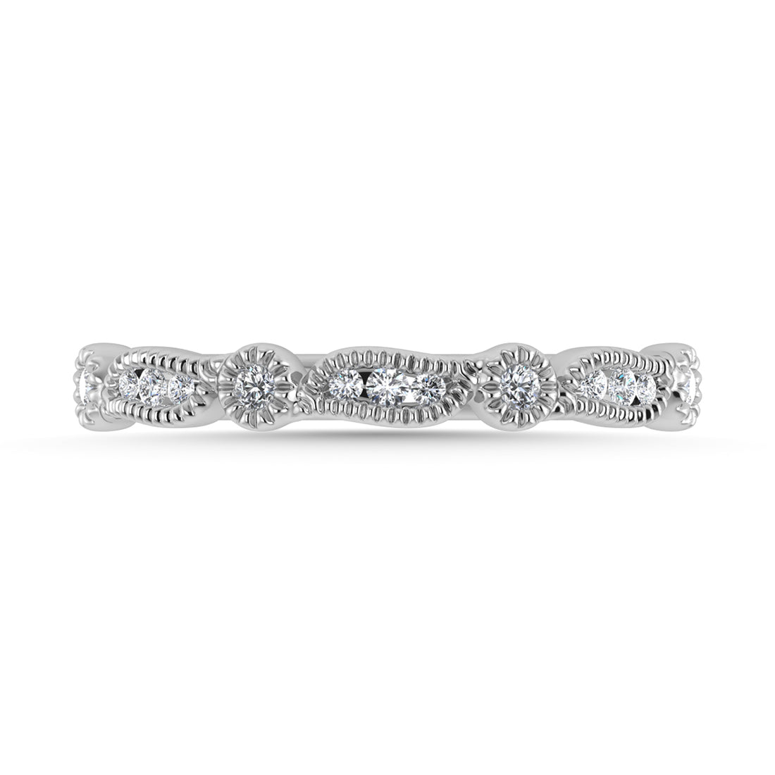 Diamond 1/6 Ct.Tw. Stackable Band in 14K White Gold