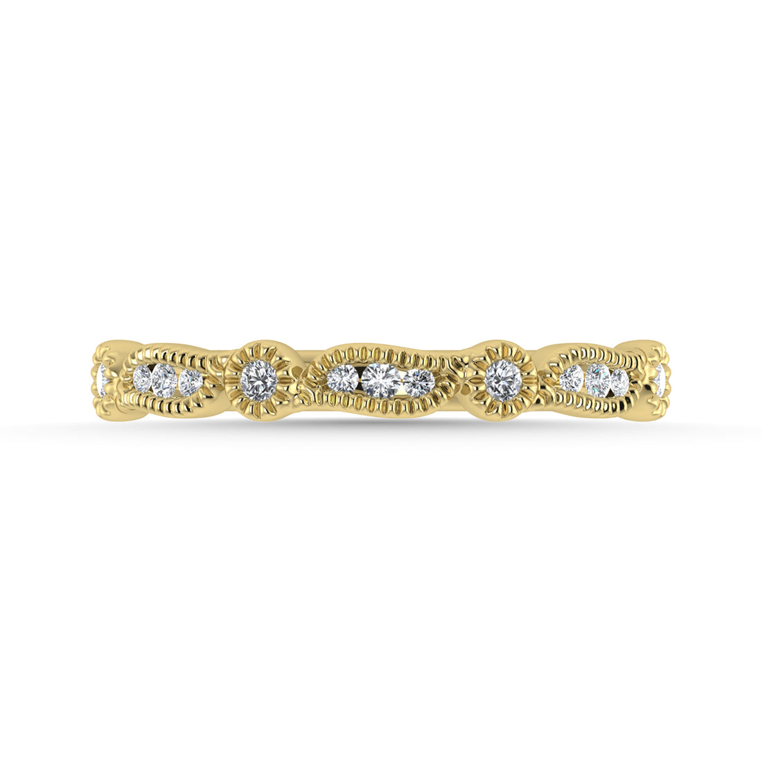 Diamond 1/6 Ct.Tw. Stackable Band in 14K Yellow Gold