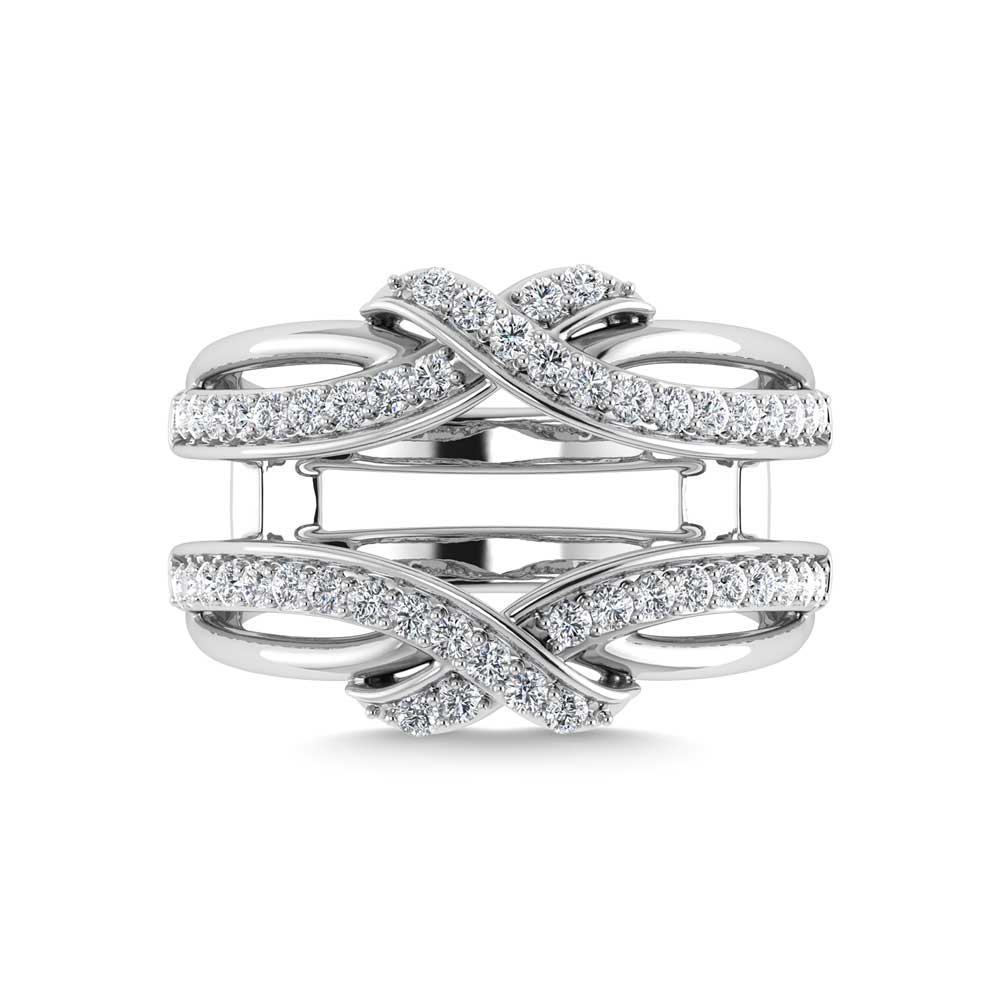 14K White Gold Diamond 1 Ct.Tw. Guard Ring