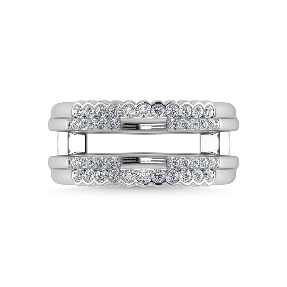 14K White Gold Diamond 1/3 Ct.Tw. Guard Ring