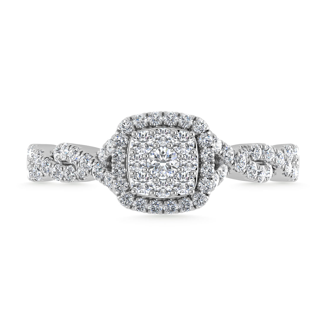 Diamond 1/2 Ct.Tw. Engagement Ring in 10K White Gold