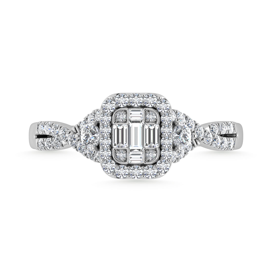 Diamond 3/8 Ct.Tw. Engagement Ring in 14K White Gold