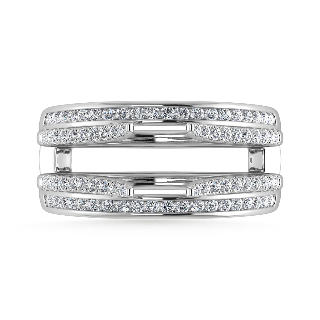 Diamond 1/3 Ct.Tw. Guard Ring in 10K White Gold