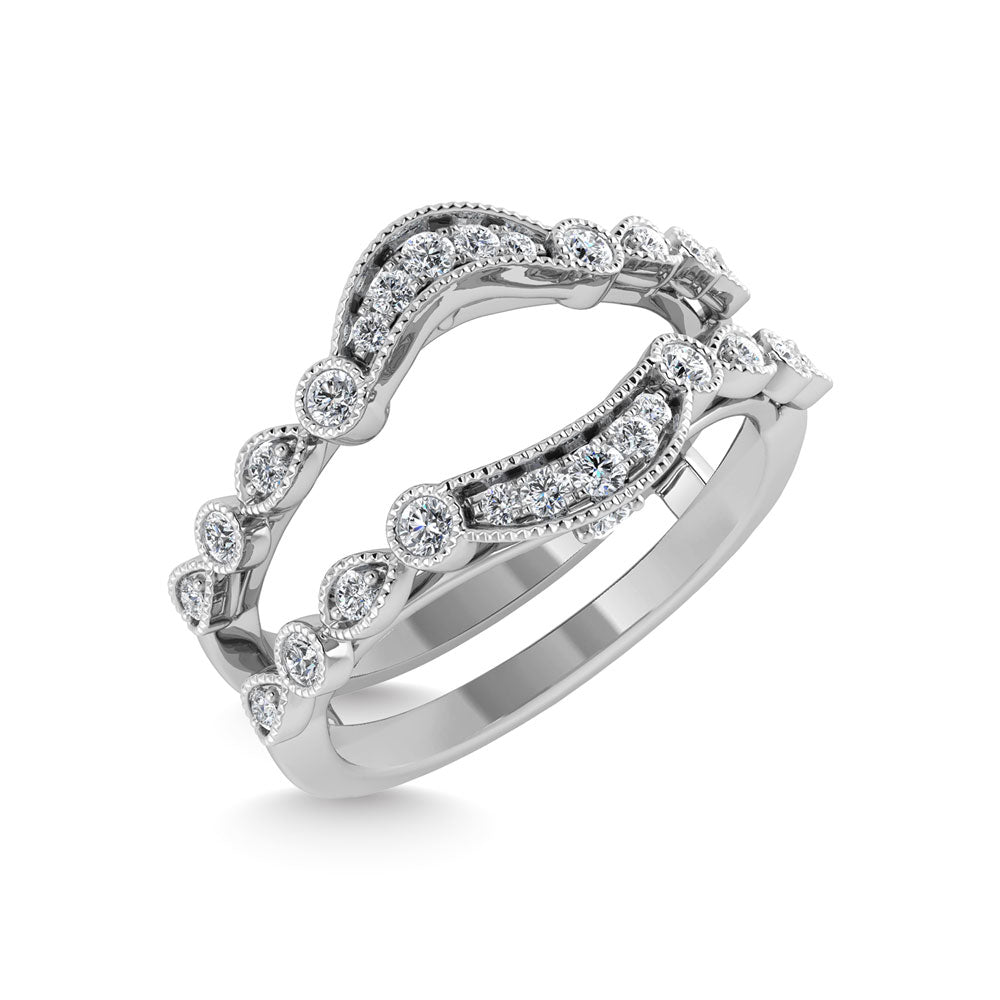 Diamond 1/4 Ct.Tw. Guard Ring in 14K White Gold