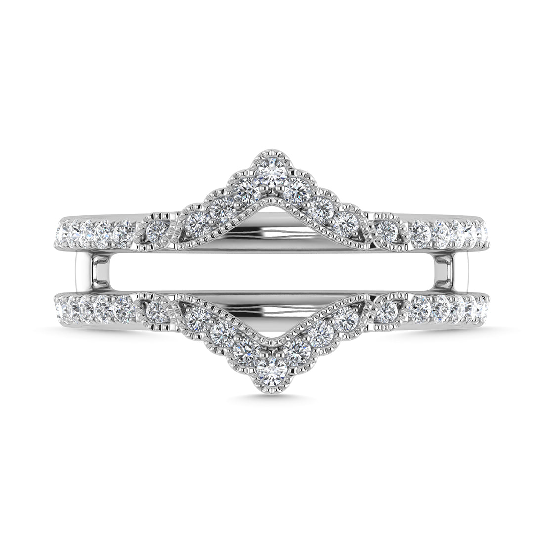 Diamond 3/8 Ct.Tw. Guard Ring in 14K White Gold