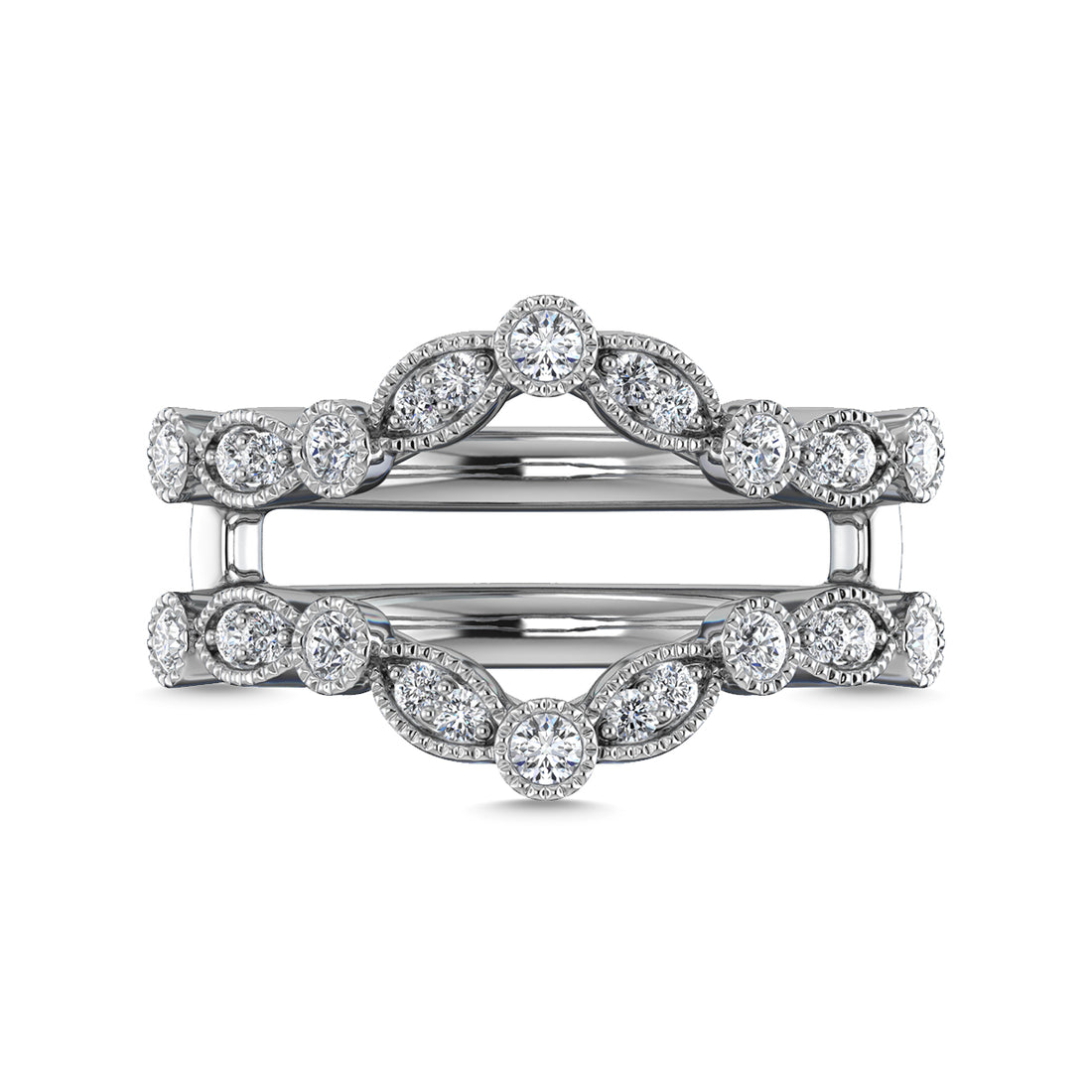 Diamond 3/8 Ct.Tw. Guard Ring in 14K White Gold