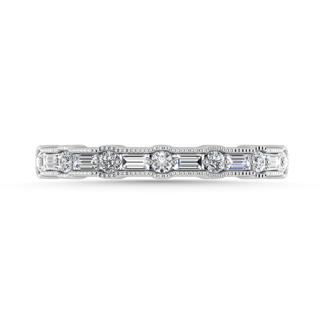 Diamond 1/4 Ct.Tw. Ladies Wedding Band in 14K White Gold