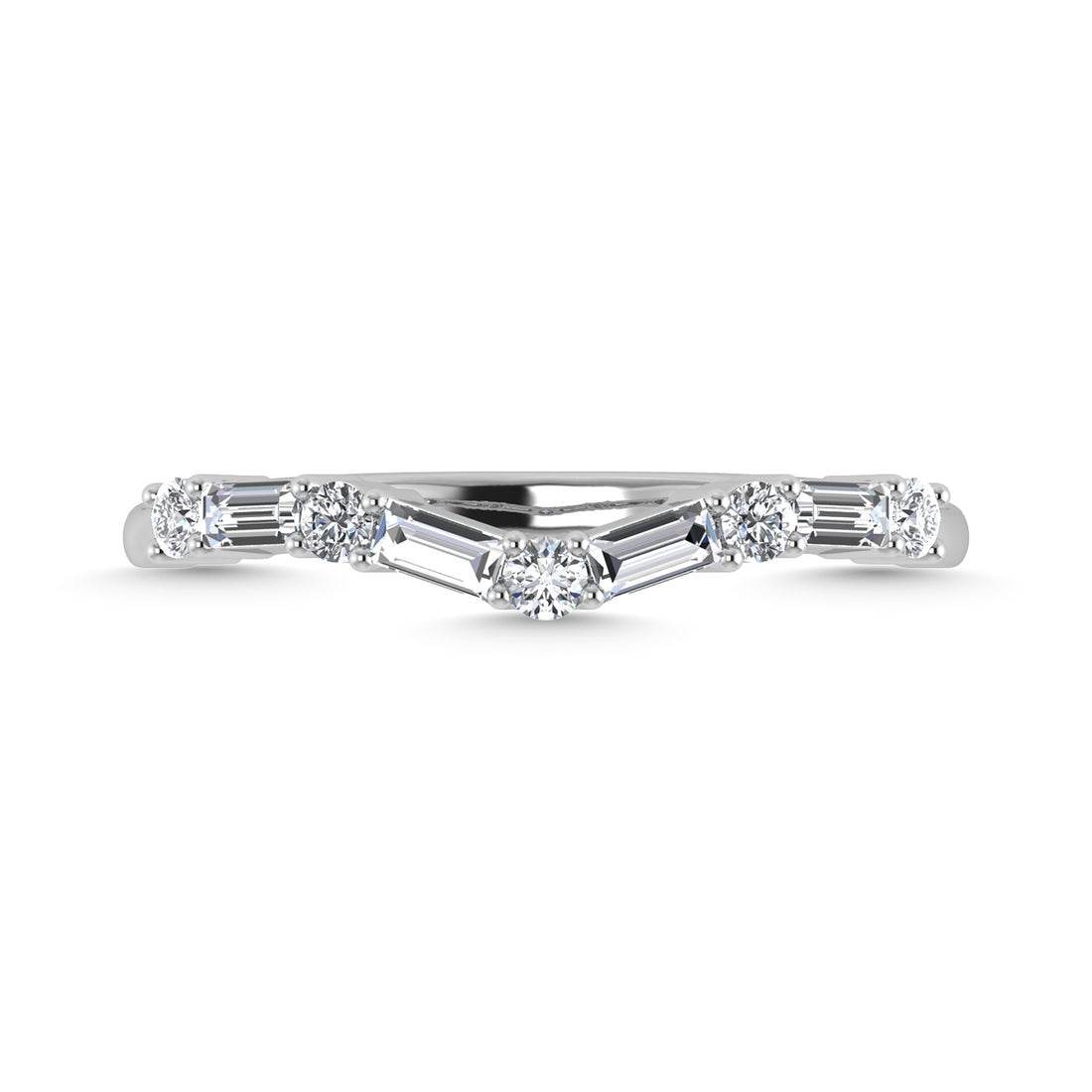 Diamond 1/3 Ct.Tw. Guard Ring in 14K White Gold