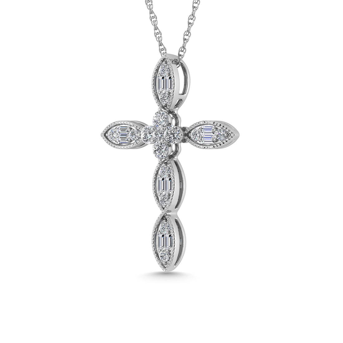 Diamond 3/8 Ct.Tw. Cross Pendant in 14K White Gold