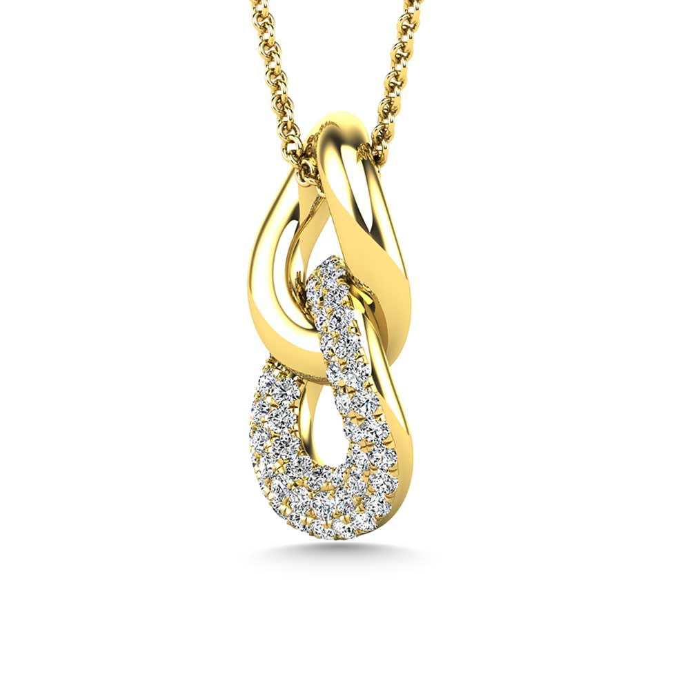 Diamond 1/5 Ct.Tw. Fashion Pendant in 10K Yellow Gold