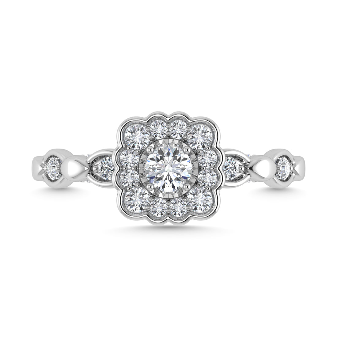 Diamond 5/8 Ct.Tw. Engagement Ring in 14K White Gold