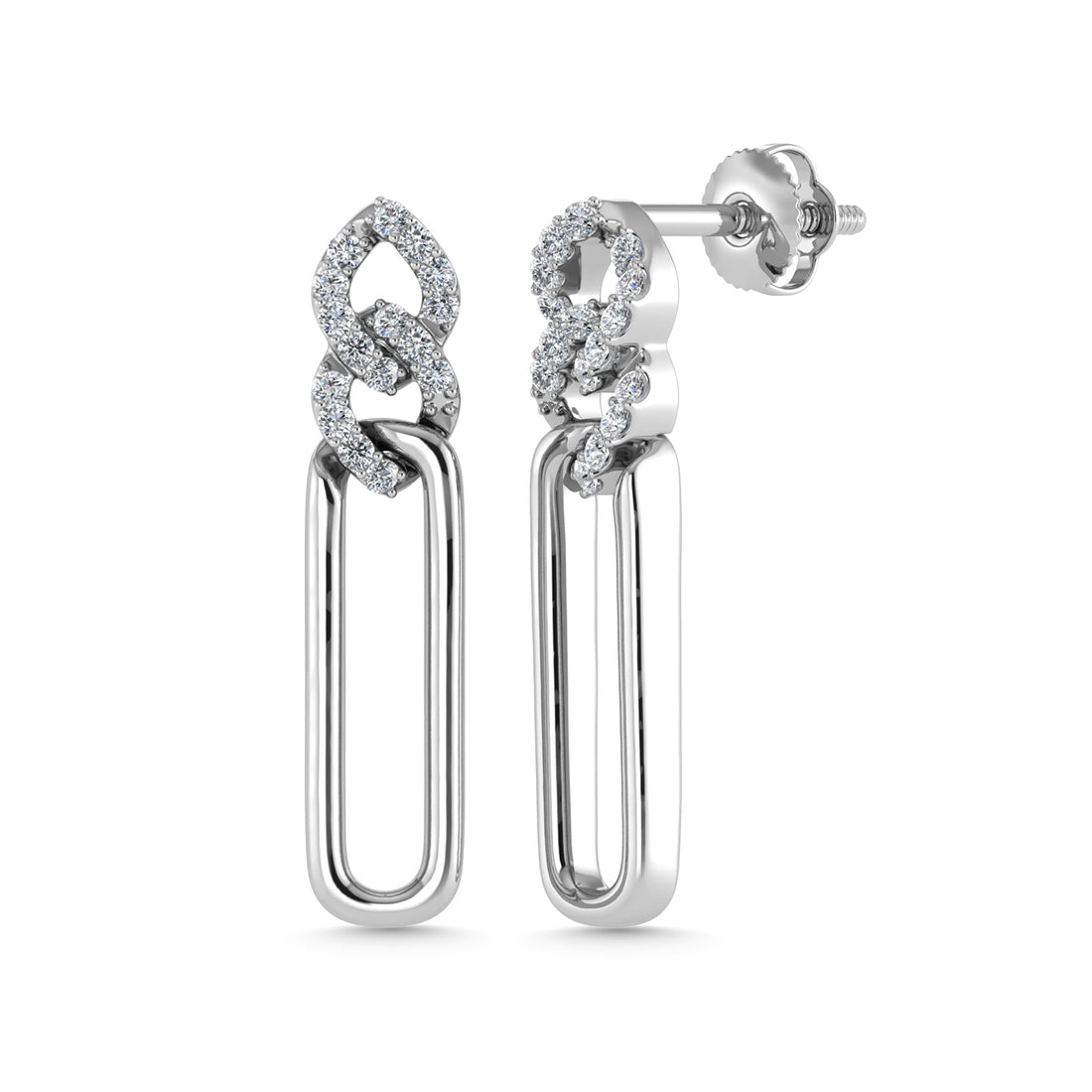 Diamond 1/8 Ct.Tw. Fashion Earrings in 10K White Gold