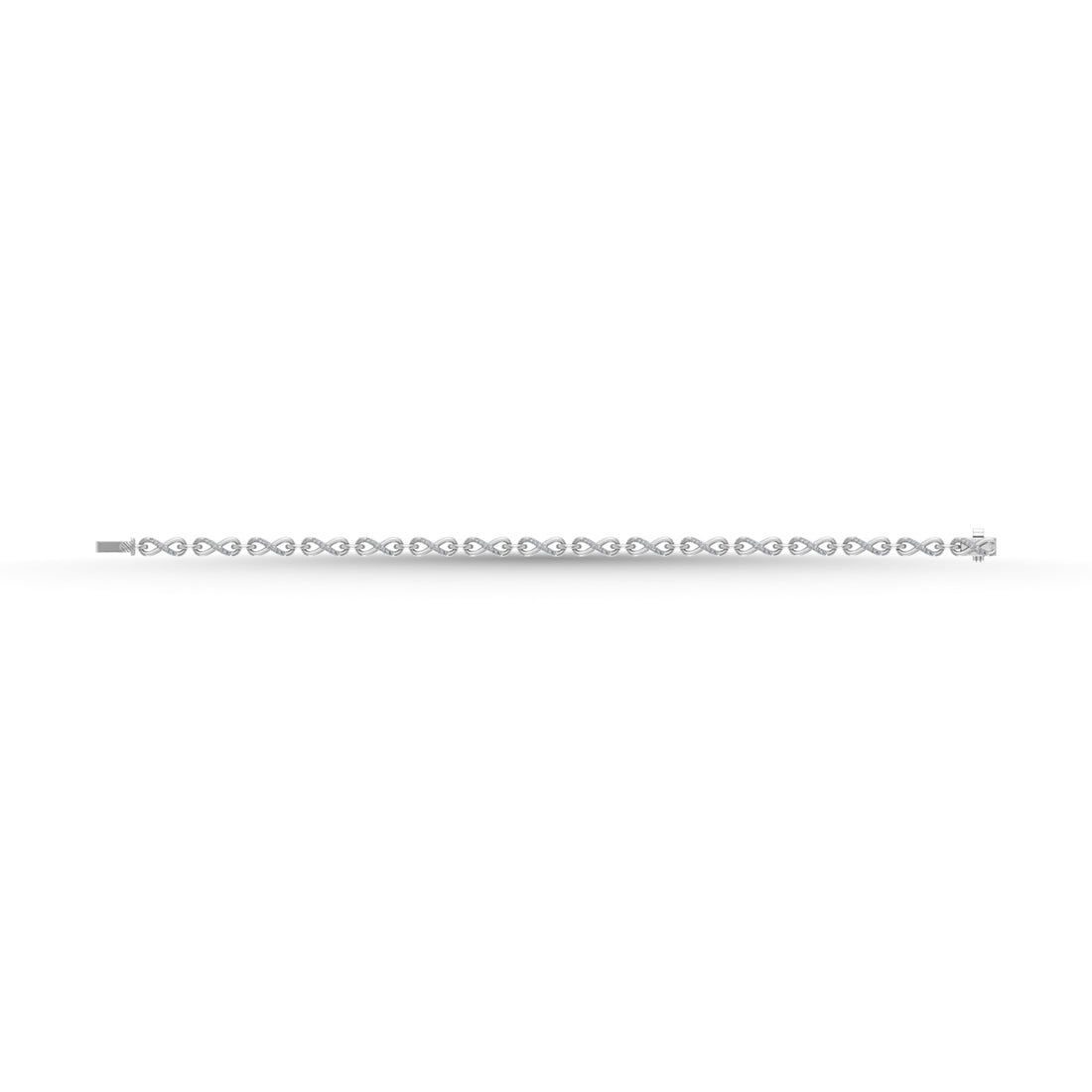 10K White Gold Diamond 1/4 Ct.Tw. Fashion Bracelet