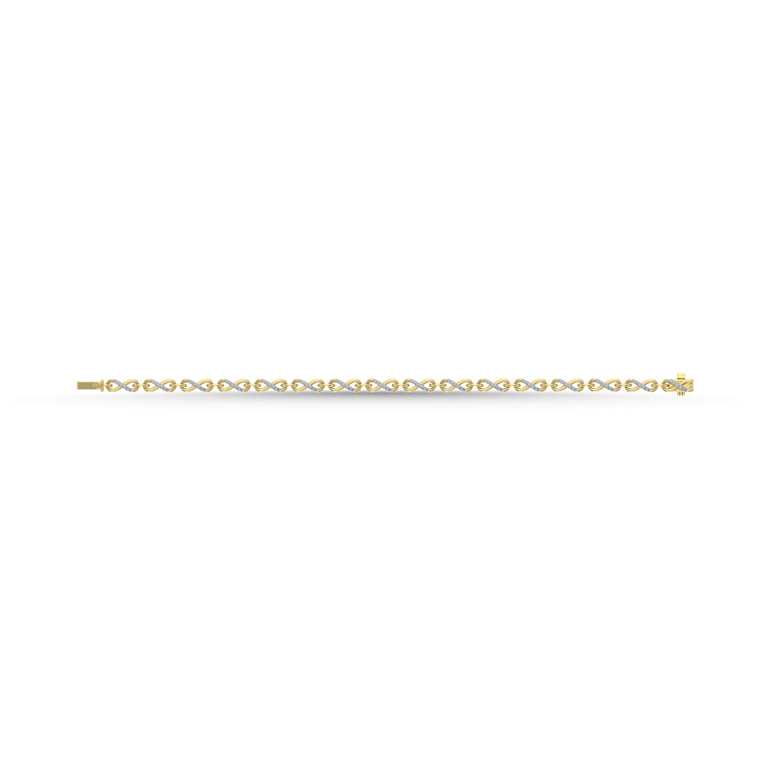 10K Yellow Gold Diamond 1/4 Ct.Tw. Fashion Bracelet