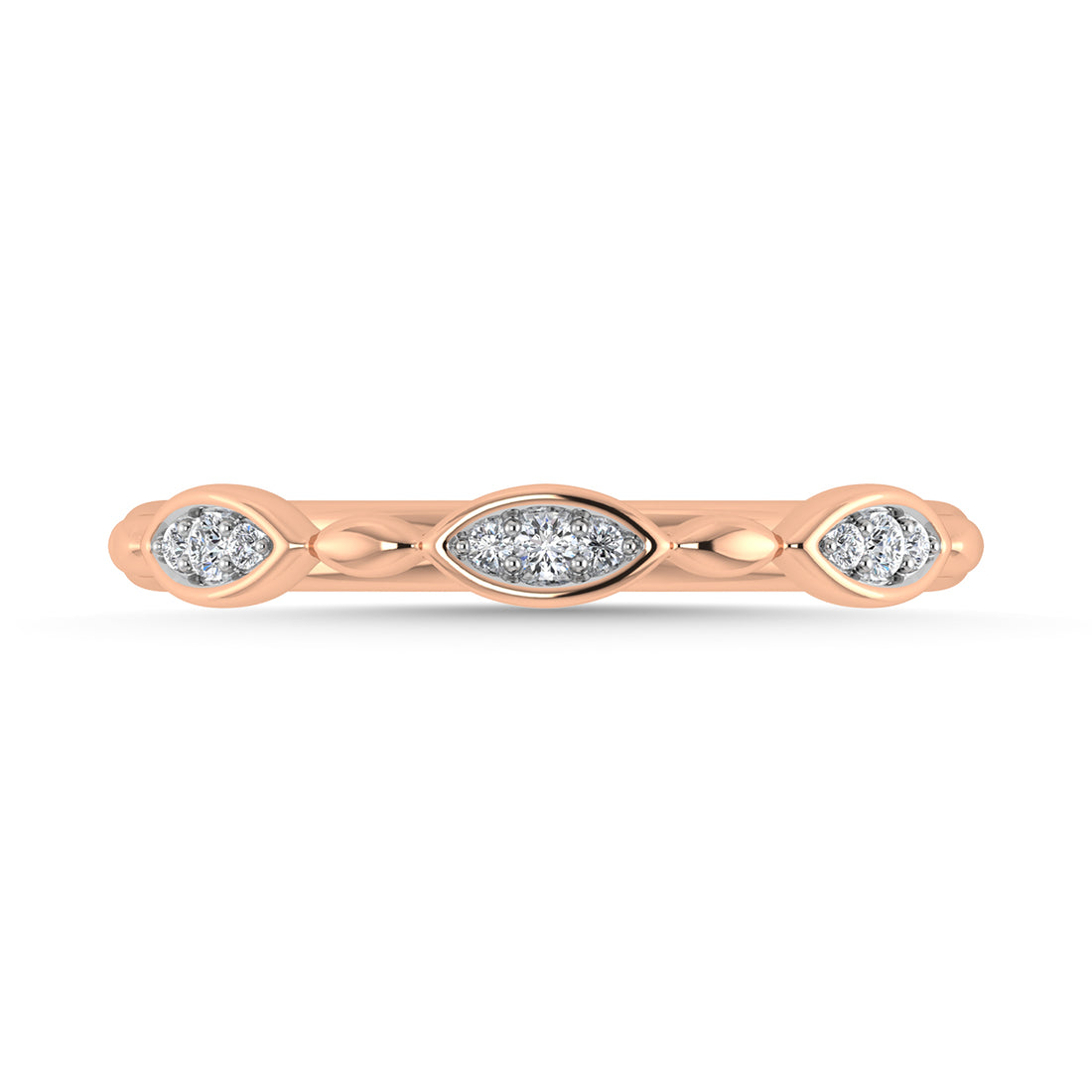 Diamond 1/20 Ct.Tw. Stack Band in 10K Rose Gold