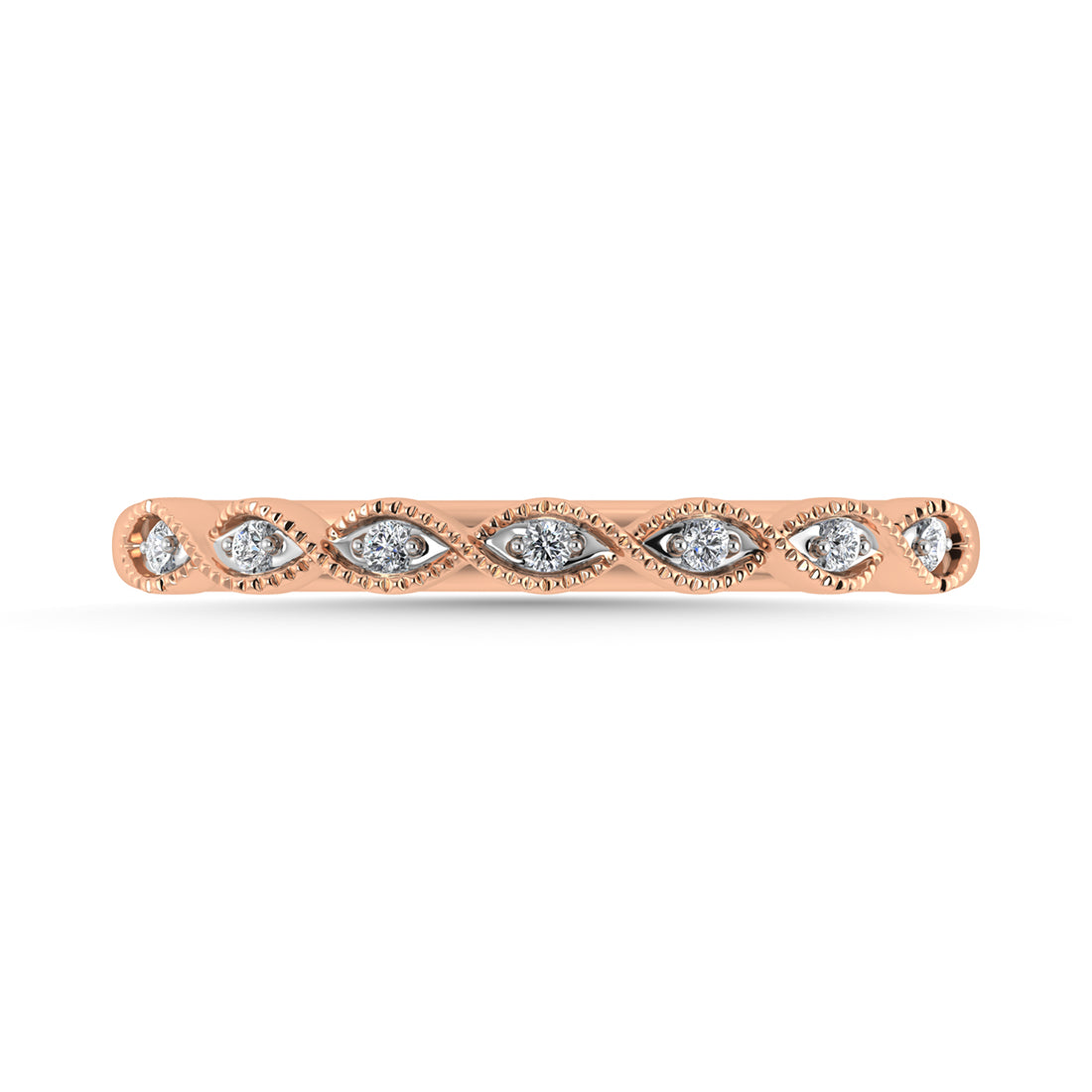 Diamond 1/20 Ct.Tw. Stack Band in 10K Rose Gold