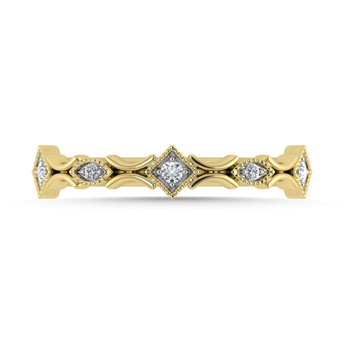 Diamond 1/20 Ct.Tw. Stack Band in 10K Yellow Gold