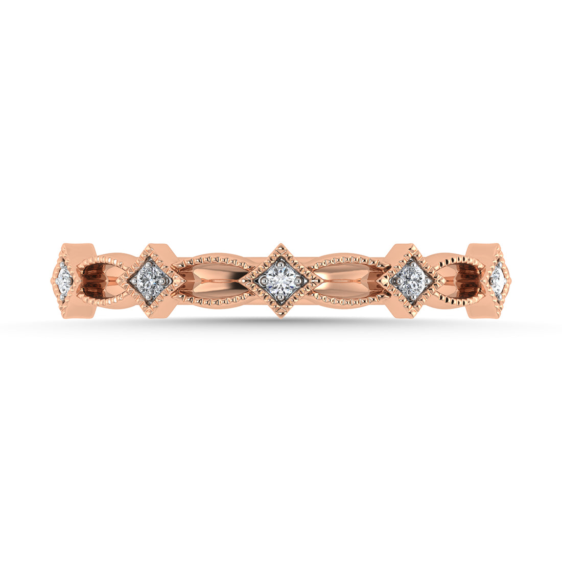 Diamond 1/20 Ct.Tw. Stack Band in 10K Rose Gold